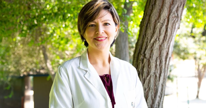 Female Nurse Standing Outside