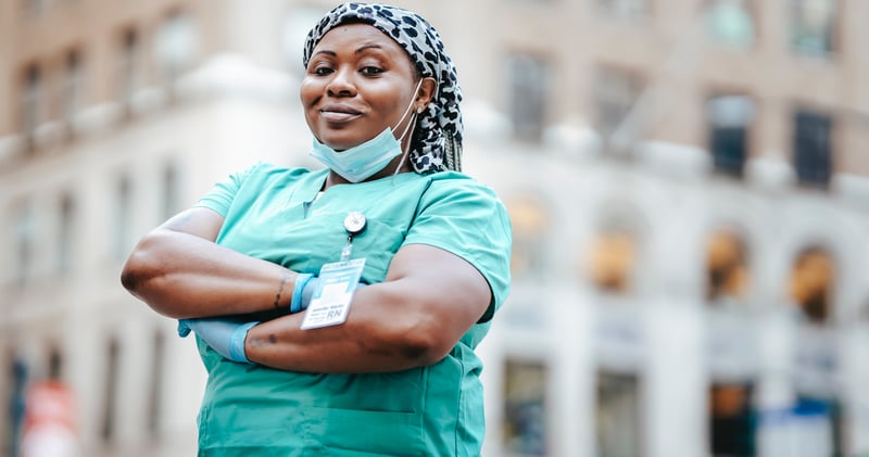 Woman in Medical Frontliner Uniform