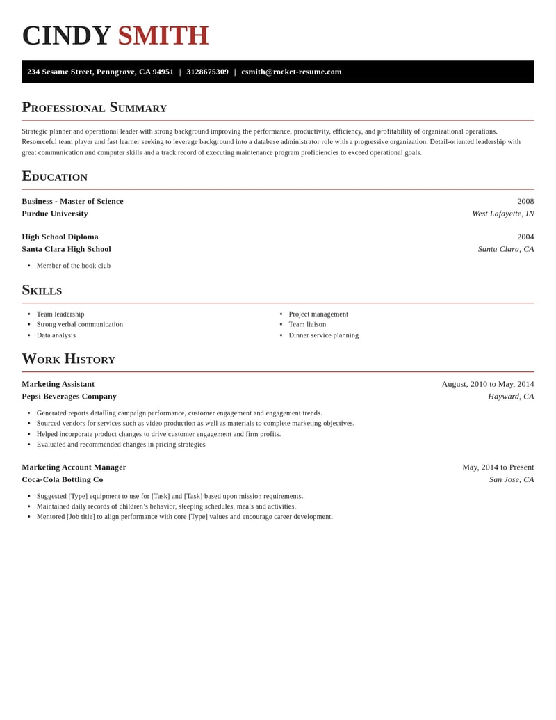 default resume exquisite template